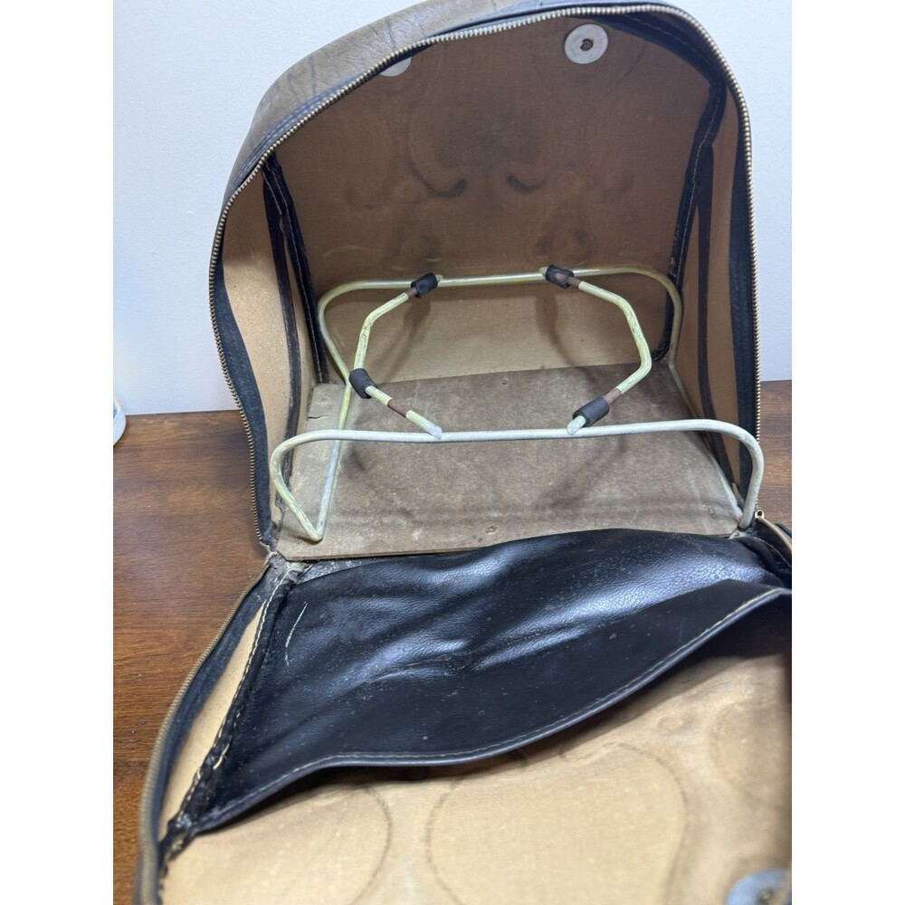 Vintage Brown Bowling Ball Bag Retro Western Single Ball & Shoe Carrier Bag - Picture 4 of 9
